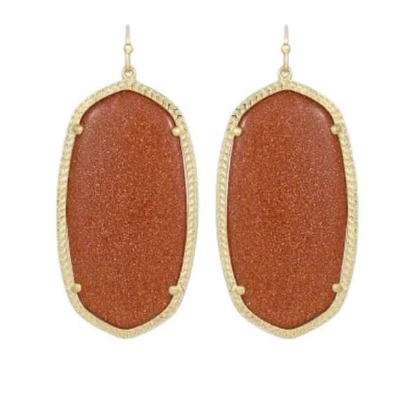 Kendra Scott Elle Gold Drop Earrings - Picture 1 of 5